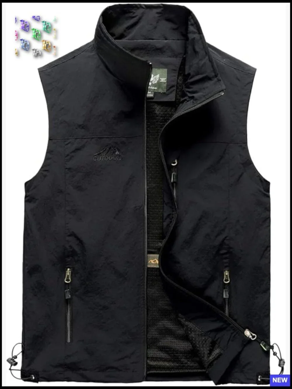 Lightweight Outdoor Vest Multi-Pocket Casual Travel Work Fishing Utility